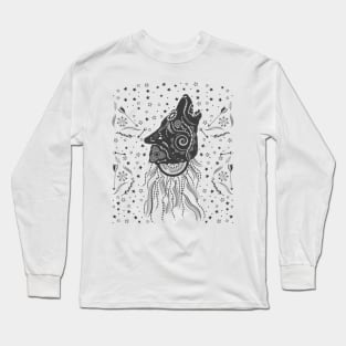 Ornate Boho Wolf Long Sleeve T-Shirt